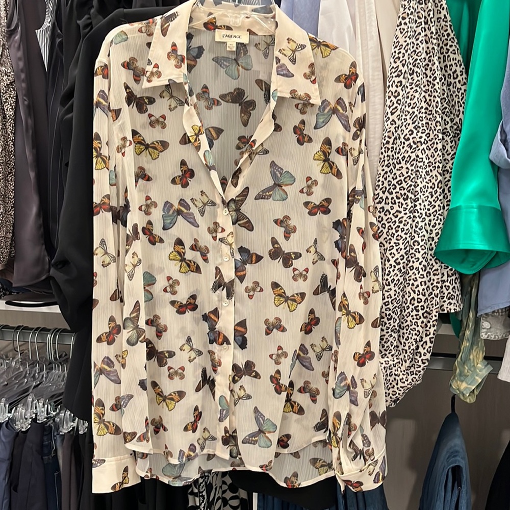 L’agence blouse with butterfly’s